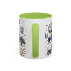 America the Beautiful Coffee Mug | Patriotic USA Gift | Accent Color Ceramic 11oz 15oz