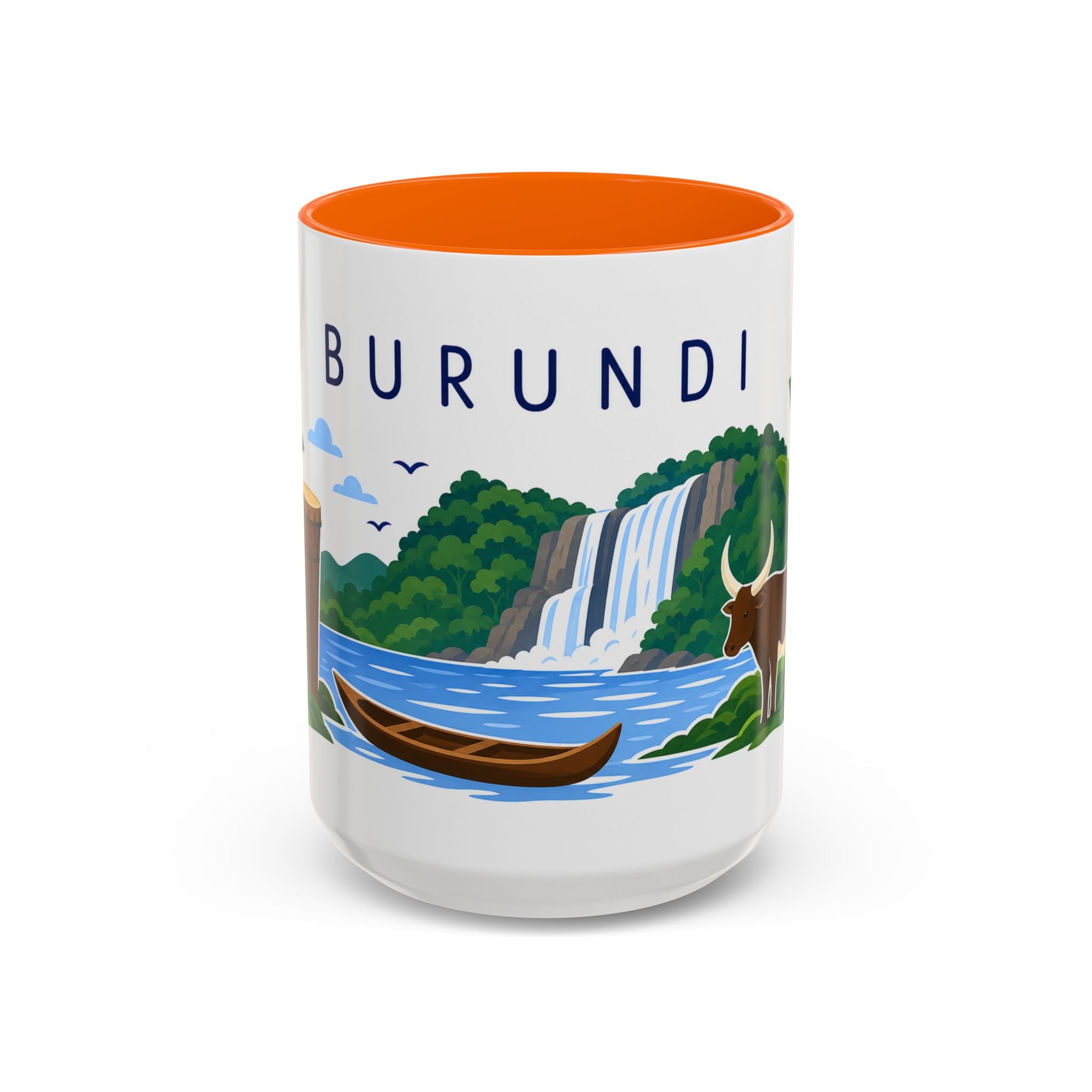 Burundi Coffee Mug | Travel Souvenir Accent Mug | Country Gift Ceramic Cup 11oz 15oz