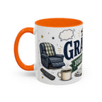 Grandpa's Jokes Are Legendary Coffee Mug | Funny Gift From Grandkids | Accent Ceramic 11oz 15oz