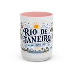Rio de Janeiro Coffee Mug | Brazil Souvenir Travel Gift | Accent Color Ceramic 11oz 15oz