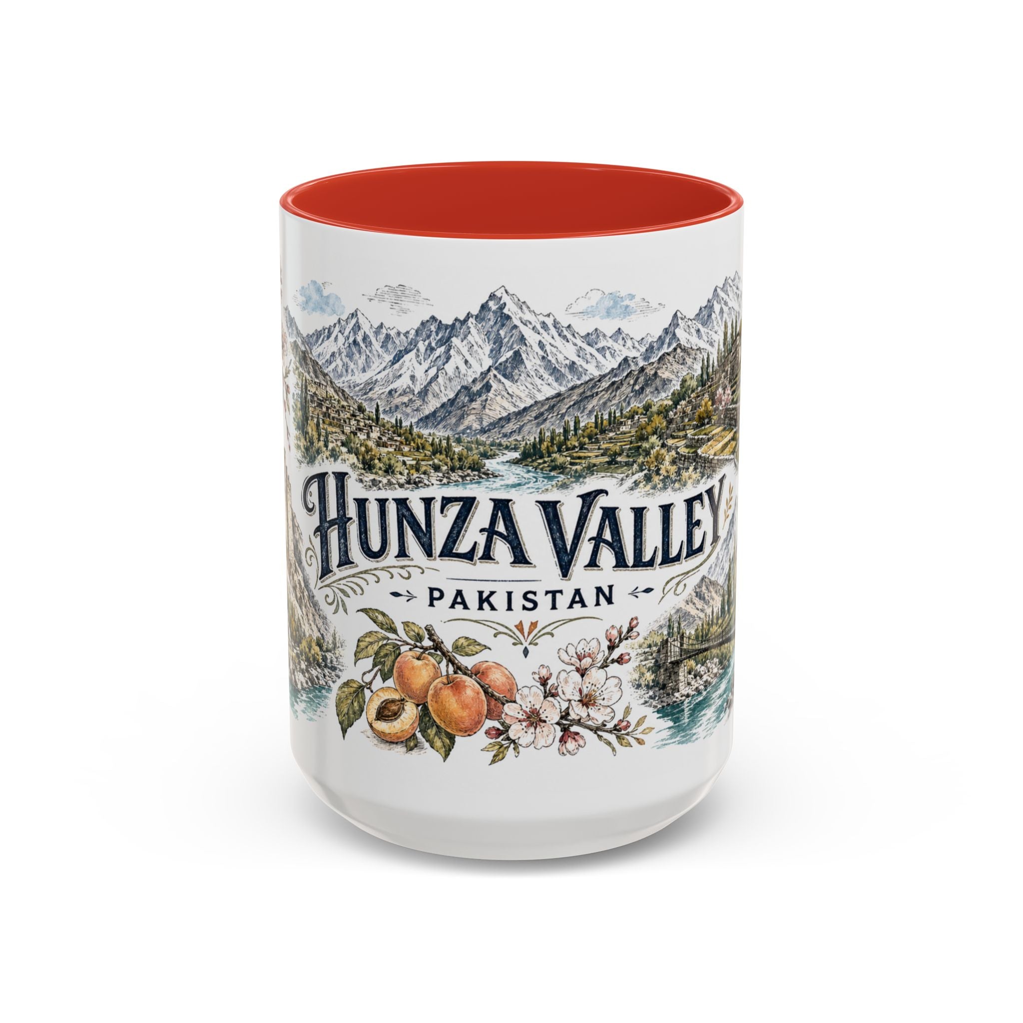 Hunza Valley Mug, Pakistan Travel Souvenir, Bucket List Gift, Accent Ceramic Coffee Mug 11oz 15oz