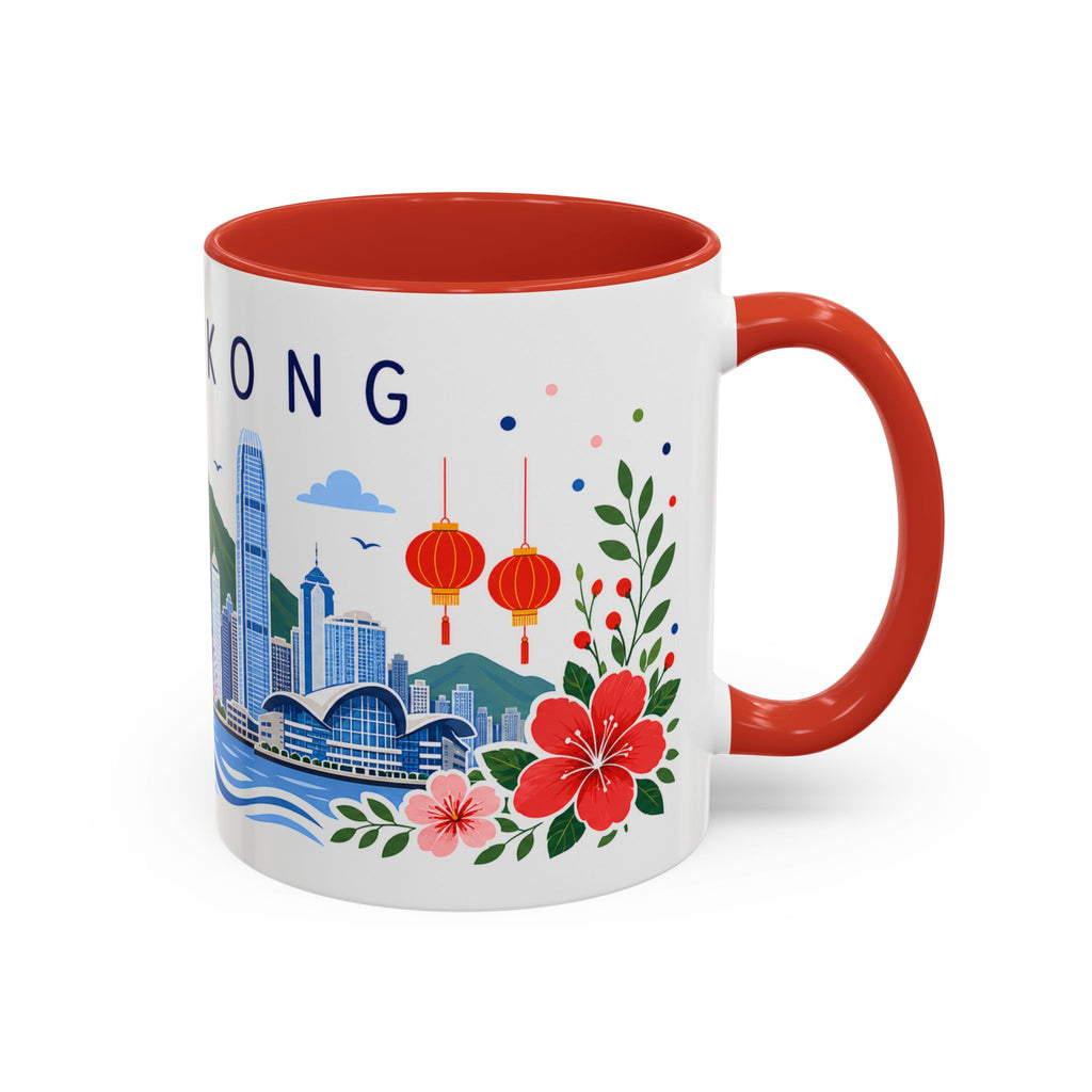 Hong Kong Coffee Mug | Travel Souvenir Accent Mug | Place Gift Ceramic Cup 11oz 15oz