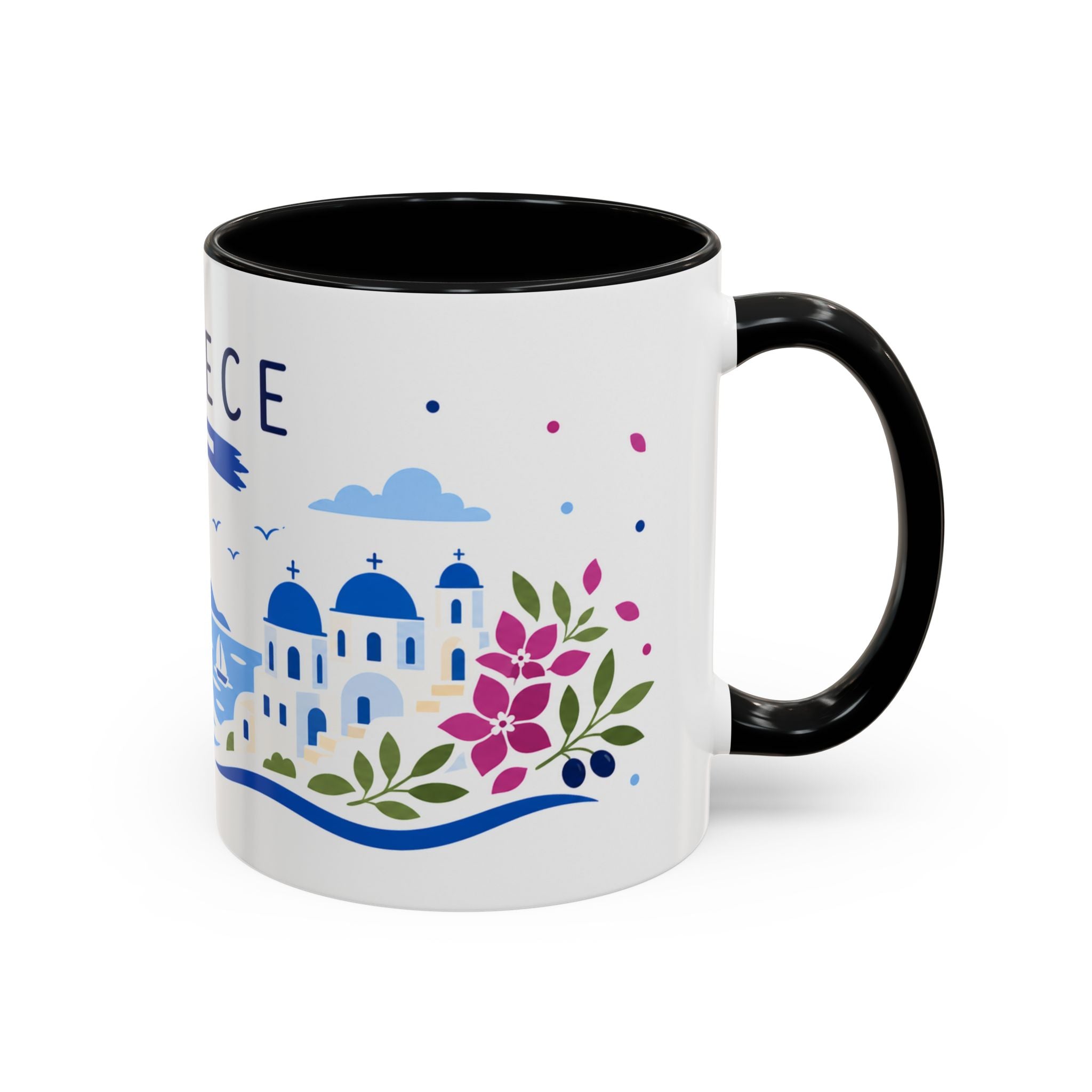 Greece Coffee Mug | Travel Souvenir Accent Mug | Country Gift Ceramic Cup 11oz 15oz