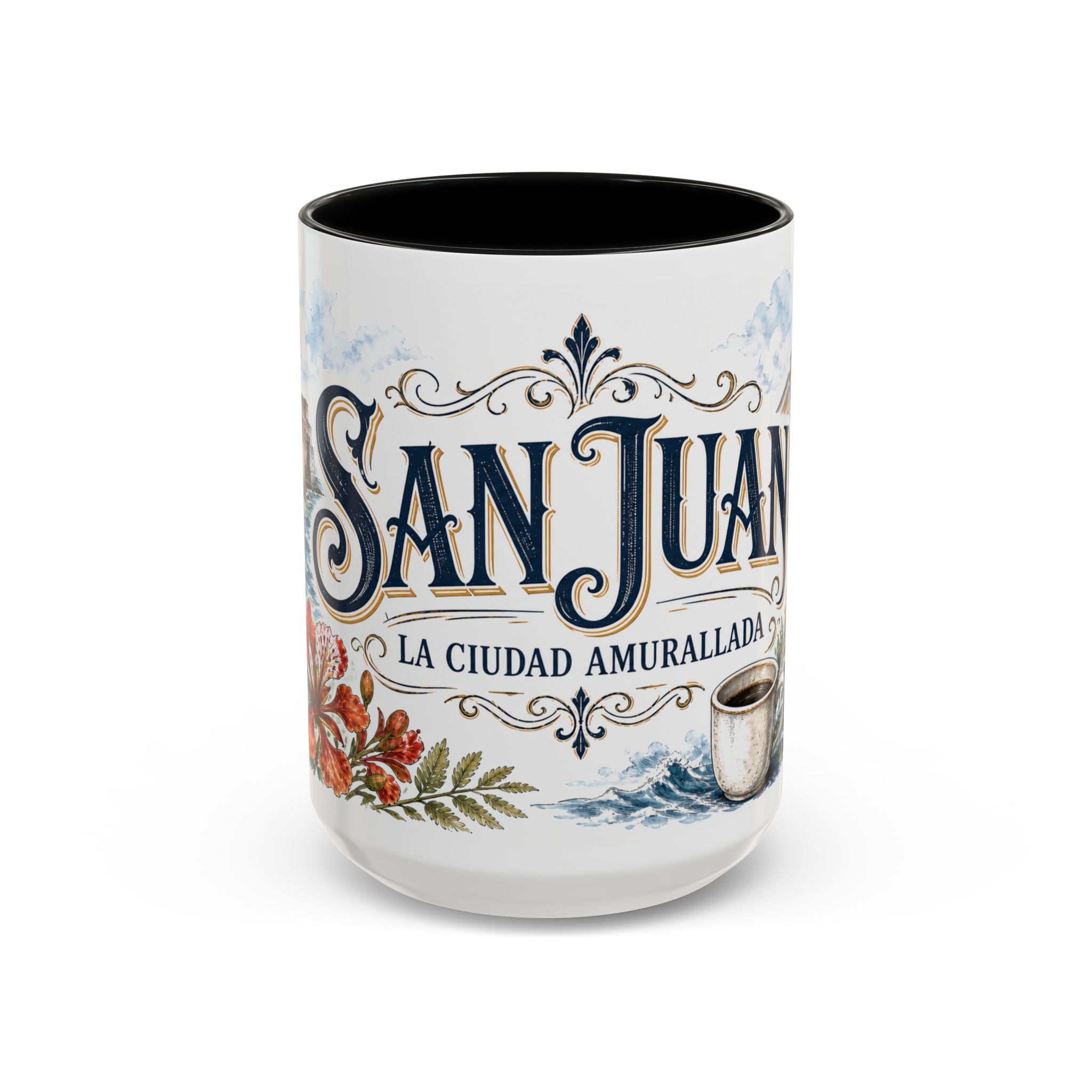 San Juan Coffee Mug | United States Travel Souvenir | Vintage Illustrated City Gift | 11 oz 15 oz Accent Mug