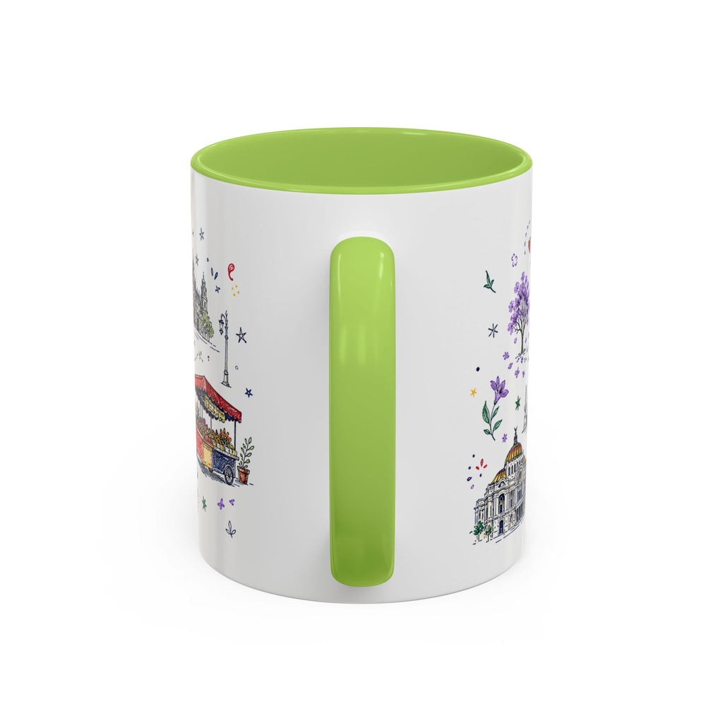 Mexico City Coffee Mug | Mexico Souvenir Travel Gift | Accent Color Ceramic 11oz 15oz