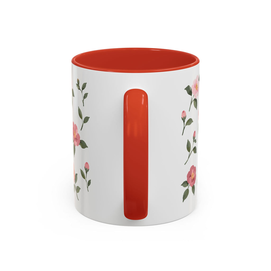 Alabama Camellia Mug, State Flower Floral Coffee Cup, 11oz Botanical Gift