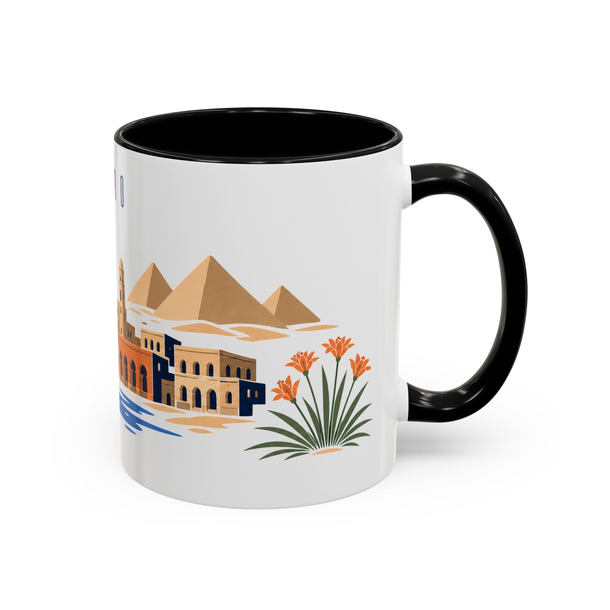 Cairo Coffee Mug | Egypt Travel Souvenir | Porcelain Decal City Gift | 11oz 15oz Accent Mug