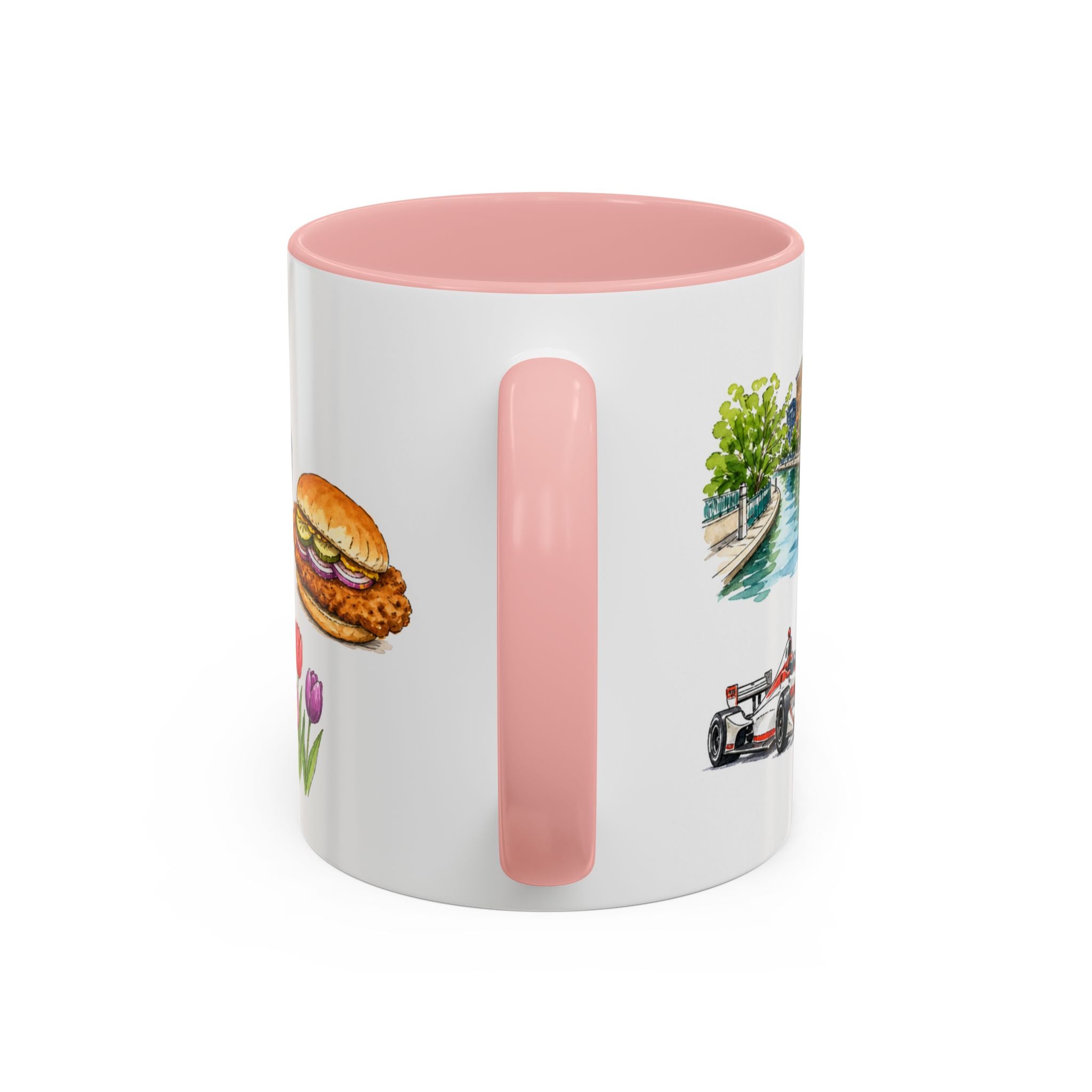 Indianapolis Illustrated Travel Mug | City Souvenir Accent Coffee Mug | 11oz 15oz Ceramic Cup