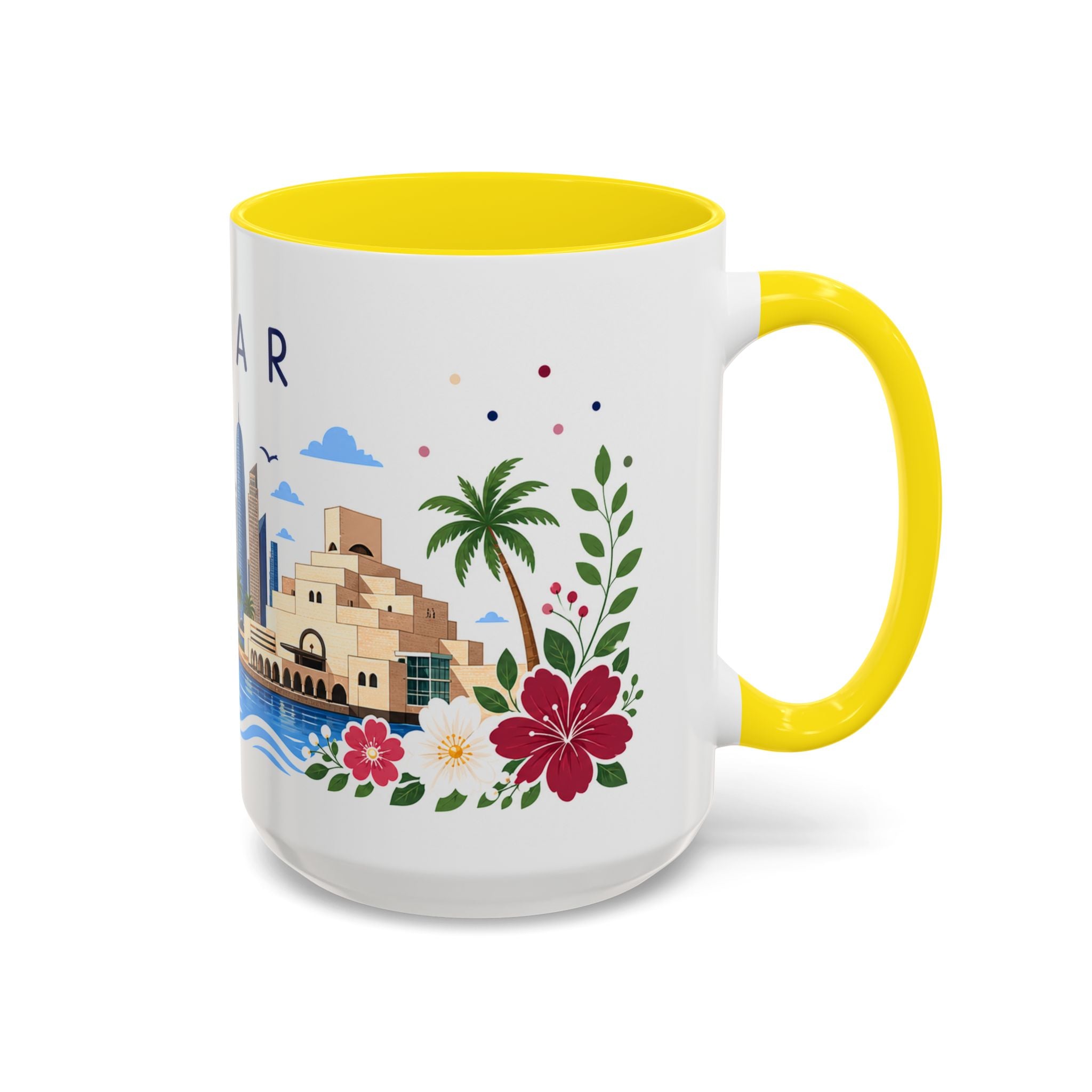 Qatar Coffee Mug | Travel Souvenir Accent Mug | Place Gift Ceramic Cup 11oz 15oz