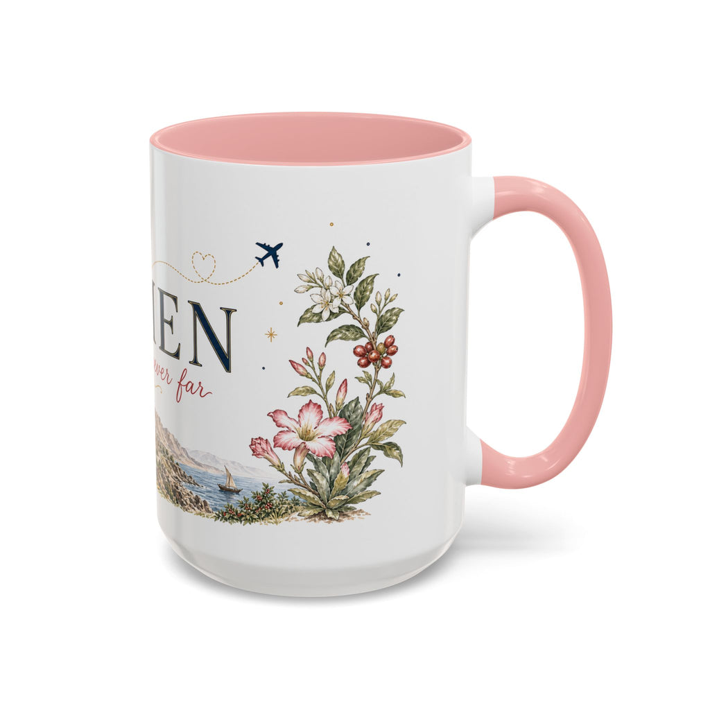 Yemen Home Country Mug | Moving Away Gift | Long Distance Friendship | 11 oz 15 oz Accent Mug
