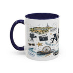 Los Angeles Coffee Mug | California Souvenir City Gift | Accent Color Ceramic 11oz 15oz
