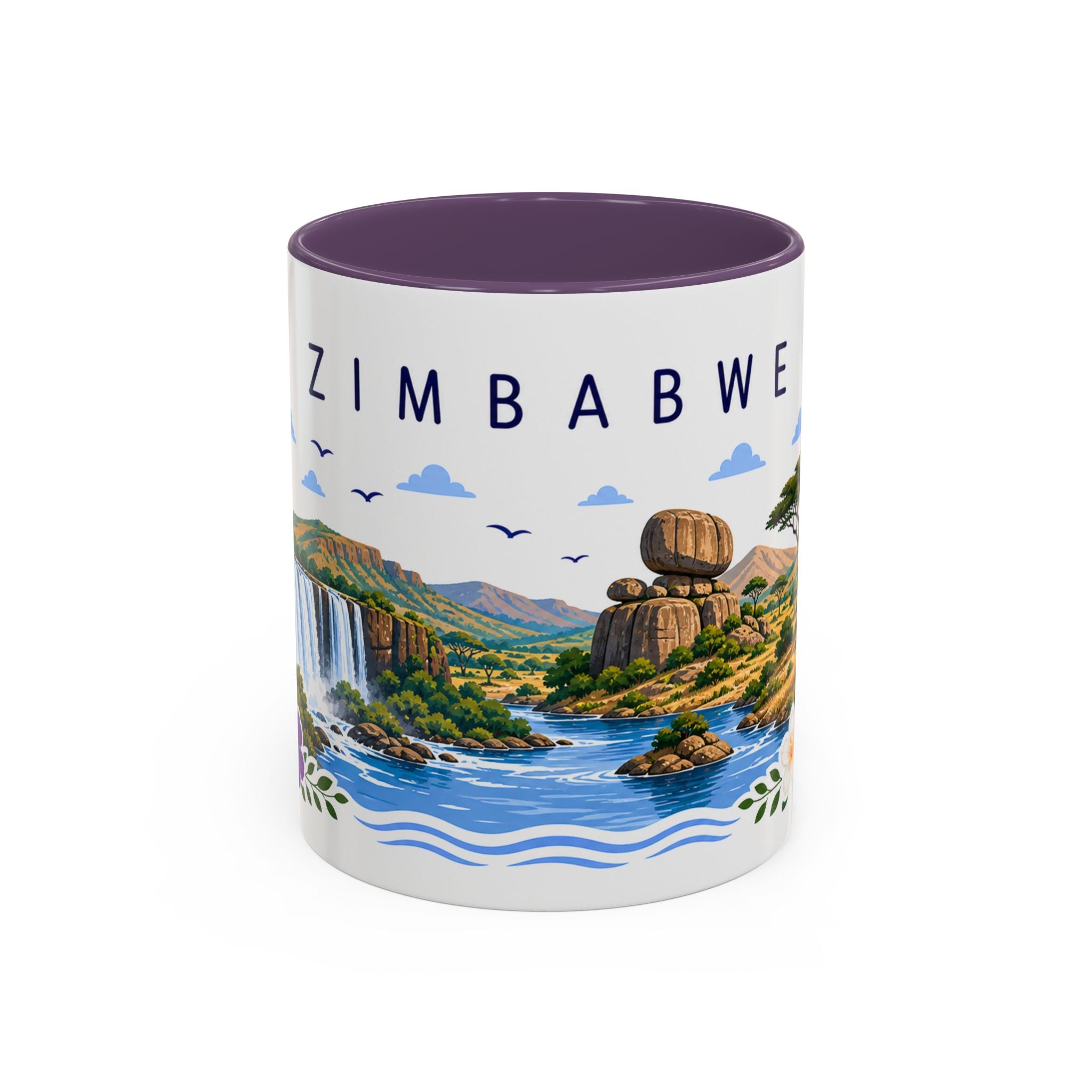 Zimbabwe Coffee Mug | Travel Souvenir Accent Mug | Place Gift Ceramic Cup 11oz 15oz
