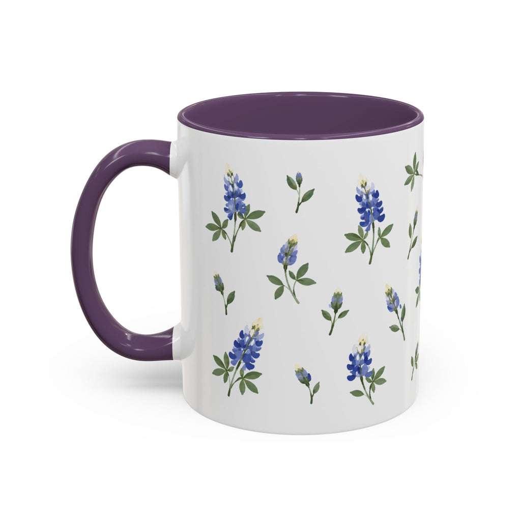 Texas Bluebonnet Mug, State Flower Floral Coffee Cup, 11oz Botanical Gift