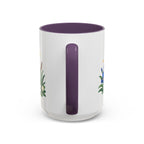 Aquarius Zodiac Coffee Mug | Water Bearer Design | Astrology Birthday Gift | 11 oz 15 oz Ceramic Accent Mug