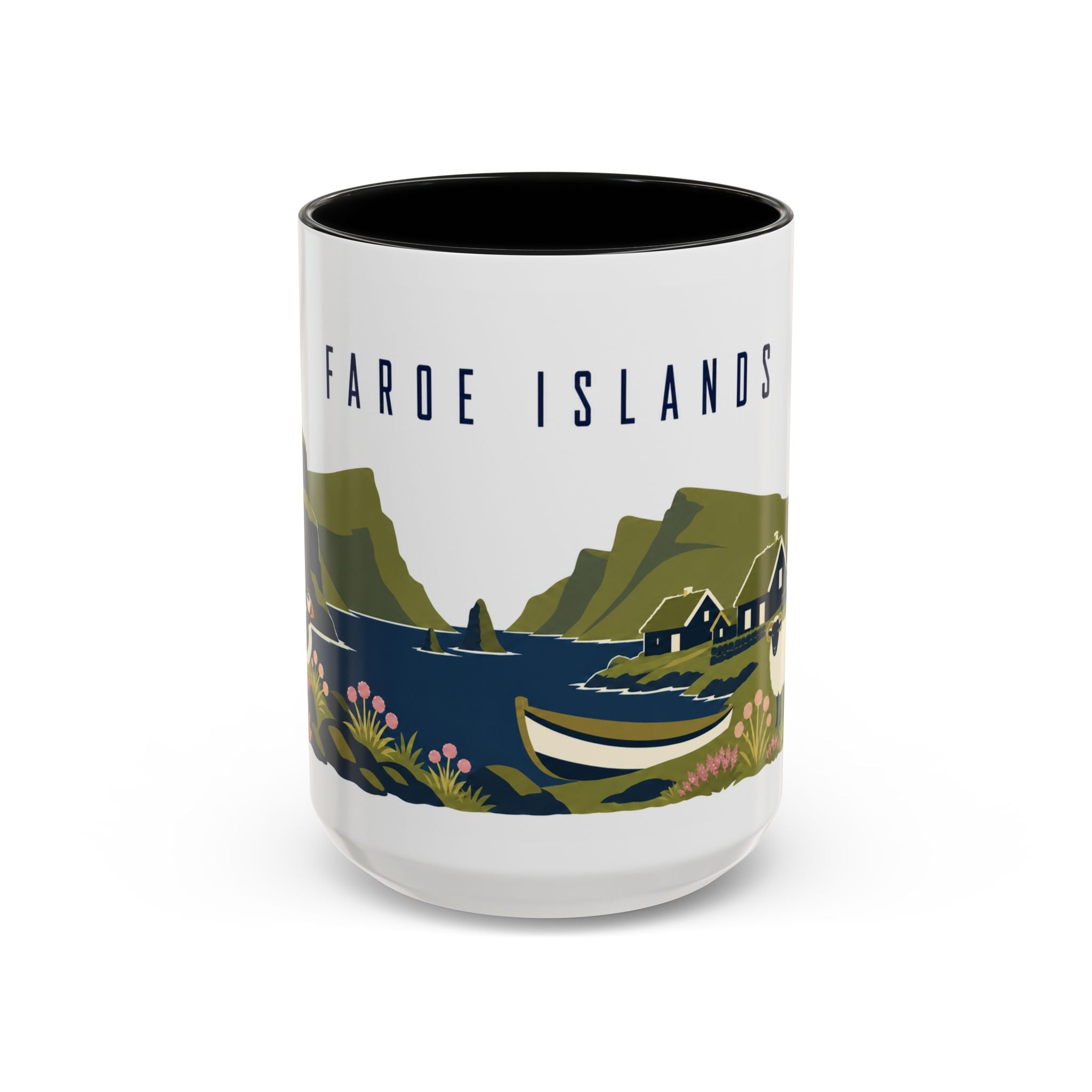 Faroe Islands Coffee Mug | Travel Souvenir Accent Mug | Country Gift Ceramic Cup 11oz 15oz