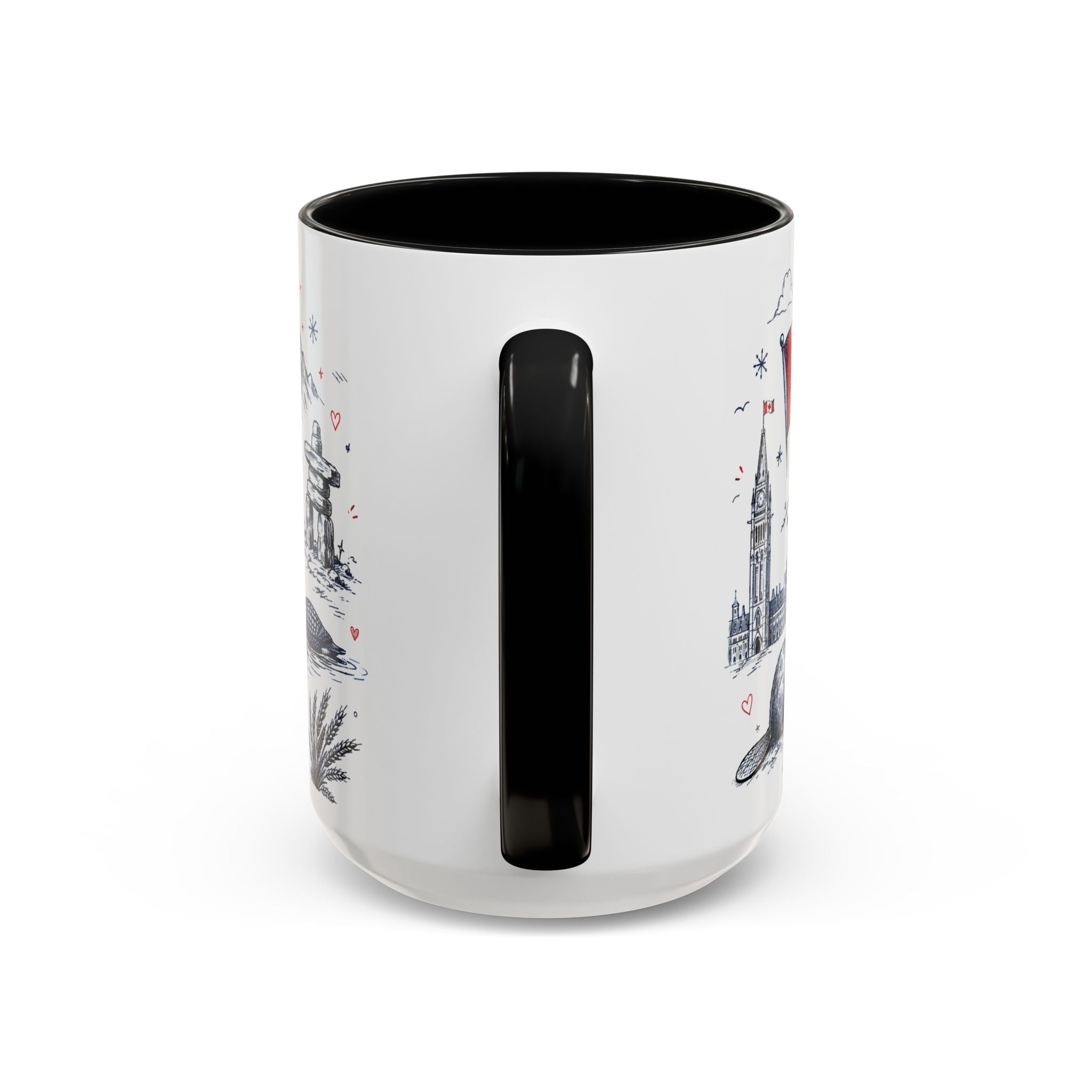 O Canada True North Coffee Mug | Canadian Pride Gift | Accent Color Ceramic 11oz 15oz