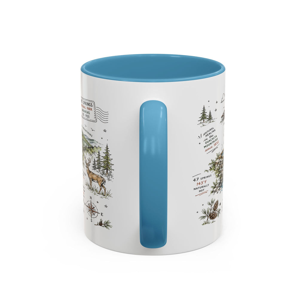 Hot Springs National Park Coffee Mug | Arkansas Thermal Spring Spa Gift | Accent Color Ceramic 11oz 15oz