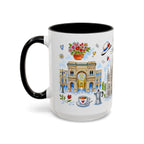 Milan Travel Mug | European City Souvenir Accent Coffee Mug | 11oz 15oz Ceramic Cup