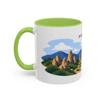 Pinnacles National Park Coffee Mug | Solid Color Block Park Souvenir | 11oz 15oz Accent Mug