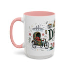 Dhaka Coffee Mug | Bangladesh Souvenir Travel Gift | Accent Color Ceramic 11oz 15oz