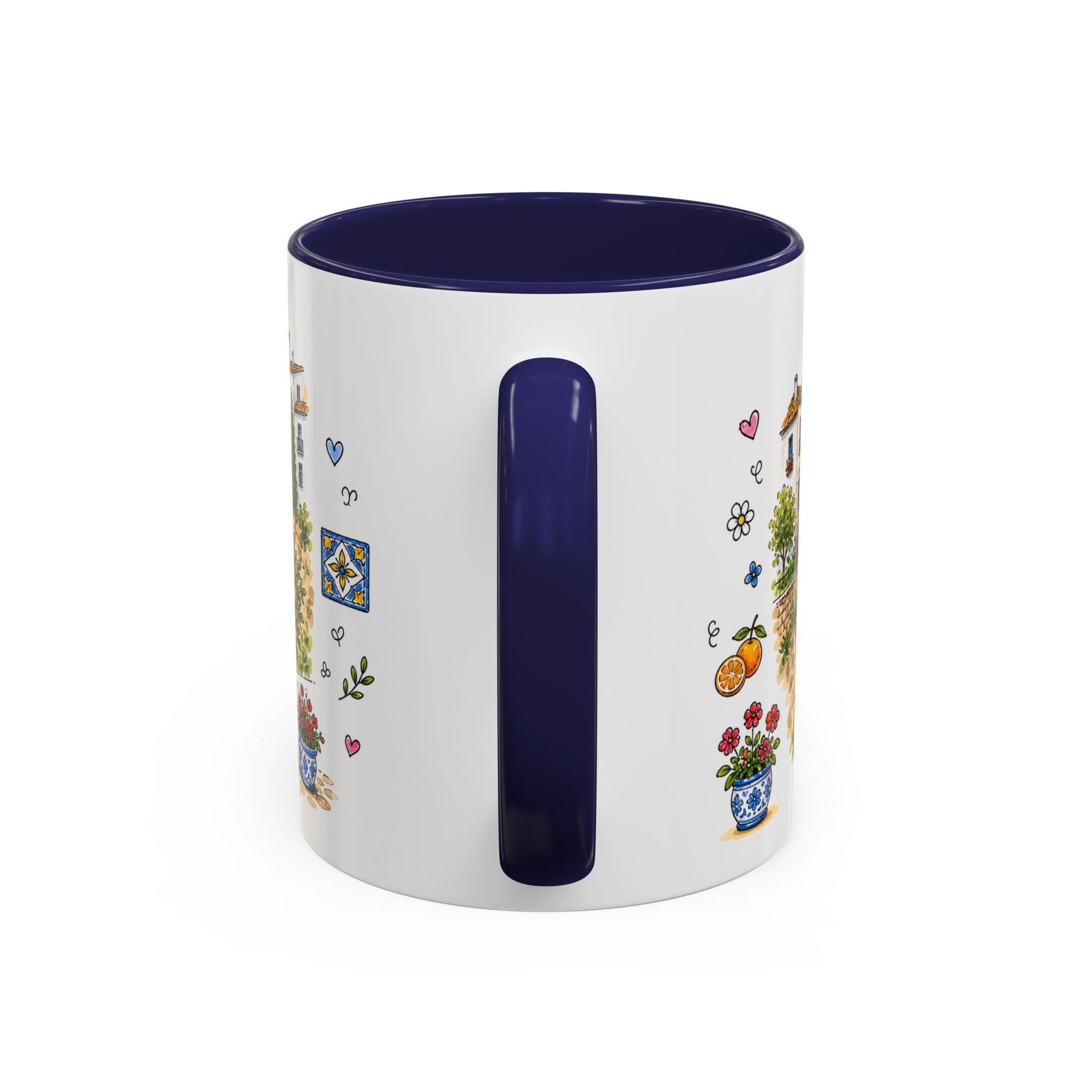 Ronda Illustrated Travel Mug | Spain Souvenir Accent Coffee Mug | 11oz 15oz Ceramic Cup