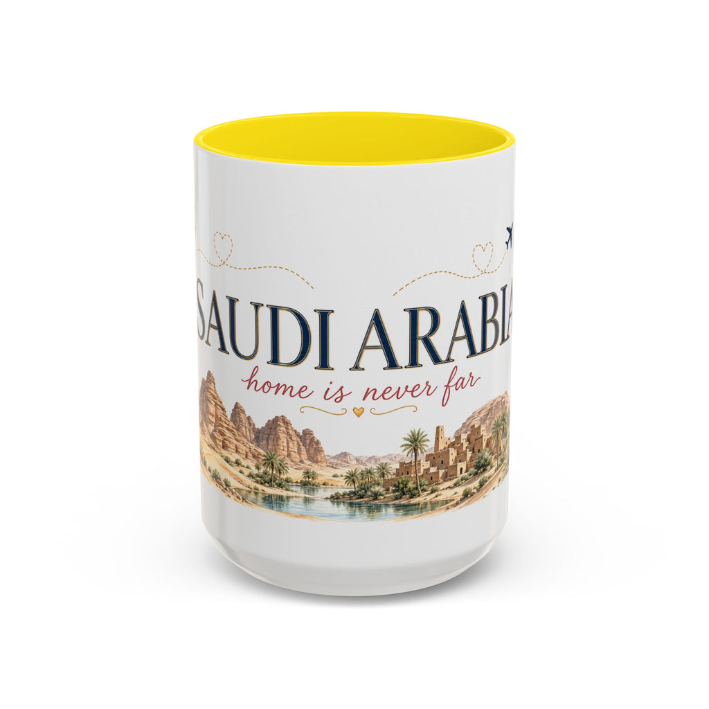 Saudi Arabia Home Country Mug | Moving Away Gift | Long Distance Friendship | 11 oz 15 oz Accent Mug
