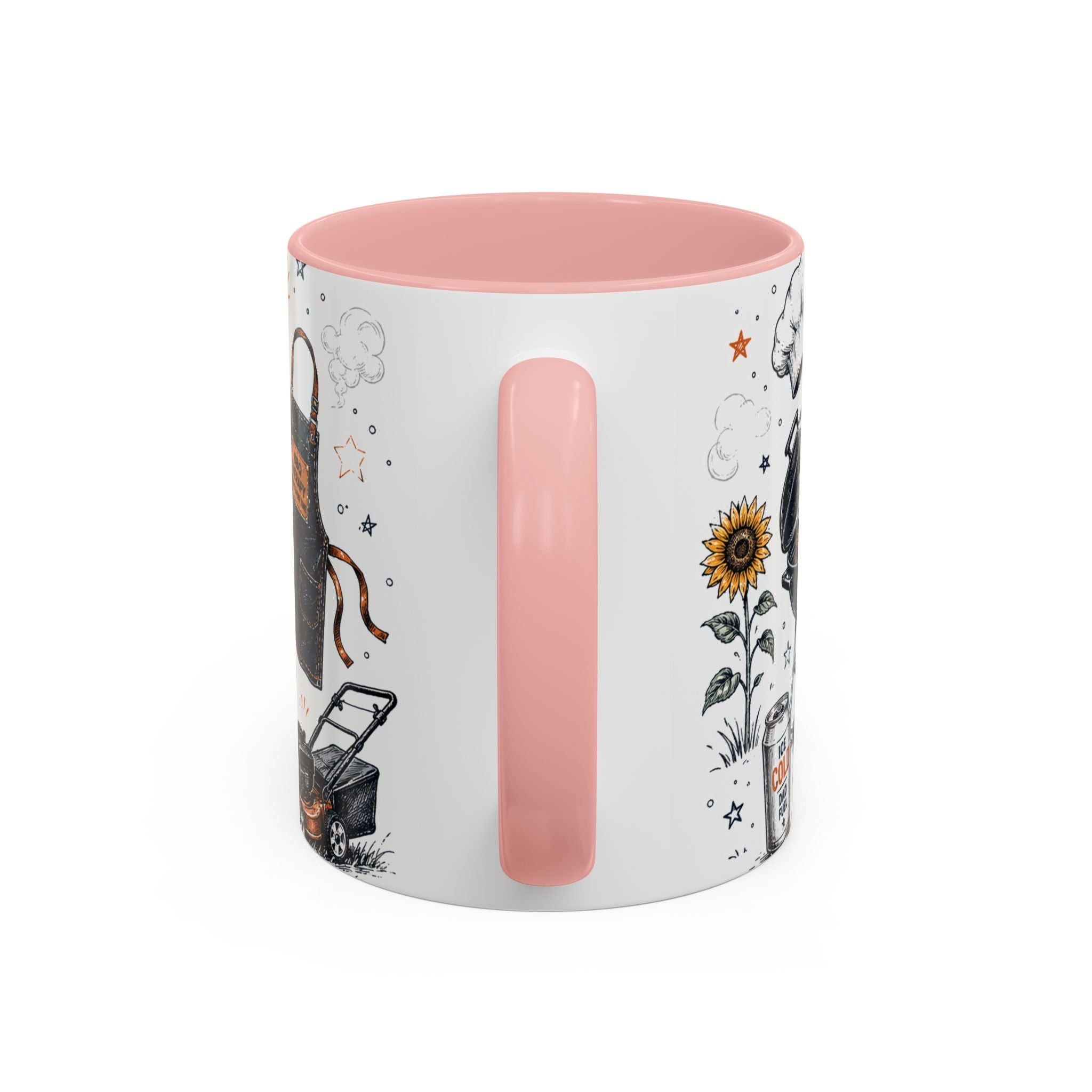 Grill Master Coffee Mug | Father's Day Gift for Dad | Accent Color Ceramic 11oz 15oz