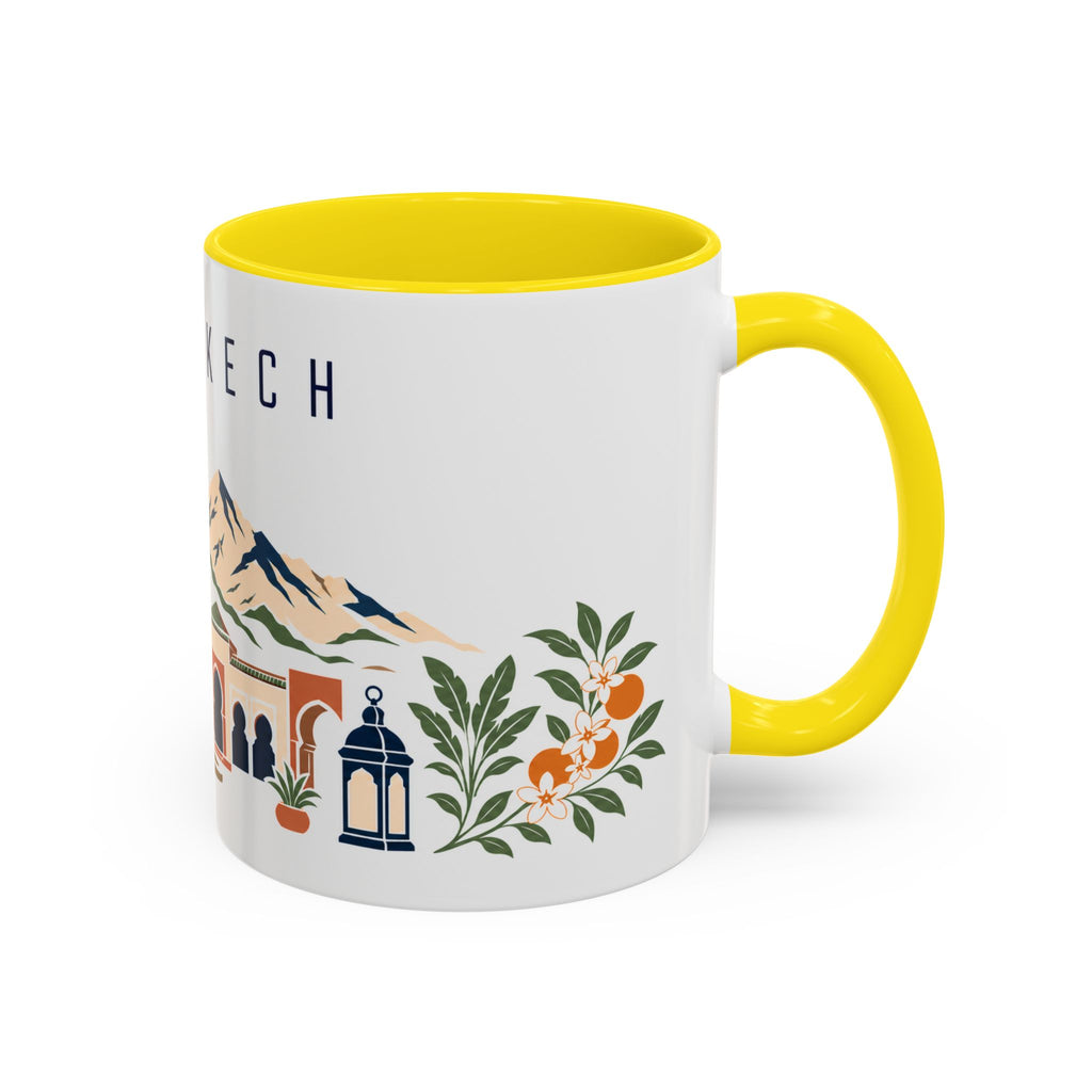 Marrakech Coffee Mug | Morocco Travel Souvenir | Porcelain Decal City Gift | 11oz 15oz Accent Mug