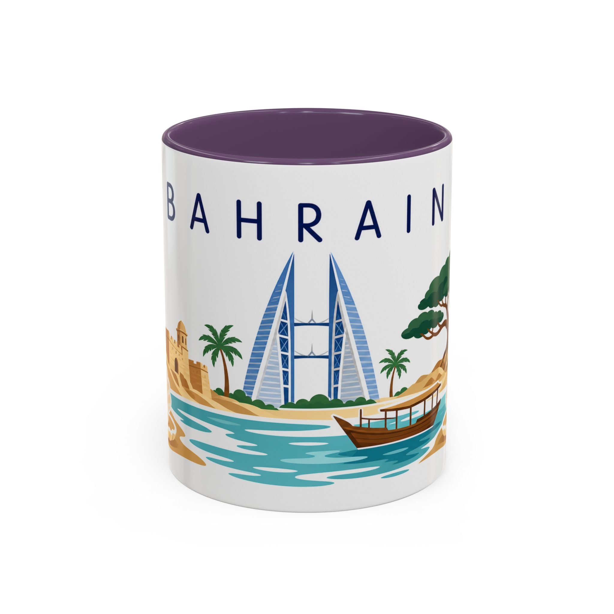 Bahrain Coffee Mug | Travel Souvenir Accent Mug | Country Gift Ceramic Cup 11oz 15oz