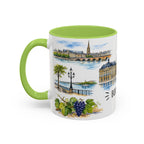 Bordeaux Illustrated Travel Mug | City Souvenir Accent Coffee Mug | 11oz 15oz Ceramic Cup