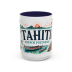 Tahiti Coffee Mug | Travel Destination Souvenir Gift | Accent Color Ceramic 11oz 15oz
