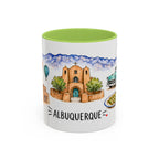 Albuquerque Illustrated Travel Mug | City Souvenir Accent Coffee Mug | 11oz 15oz Ceramic Cup