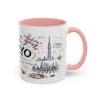 Tokyo Coffee Mug | Japan Souvenir Travel Gift | Accent Color Ceramic 11oz 15oz