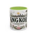 Angkor Coffee Mug | Travel Destination Souvenir Gift | Accent Color Ceramic 11oz 15oz