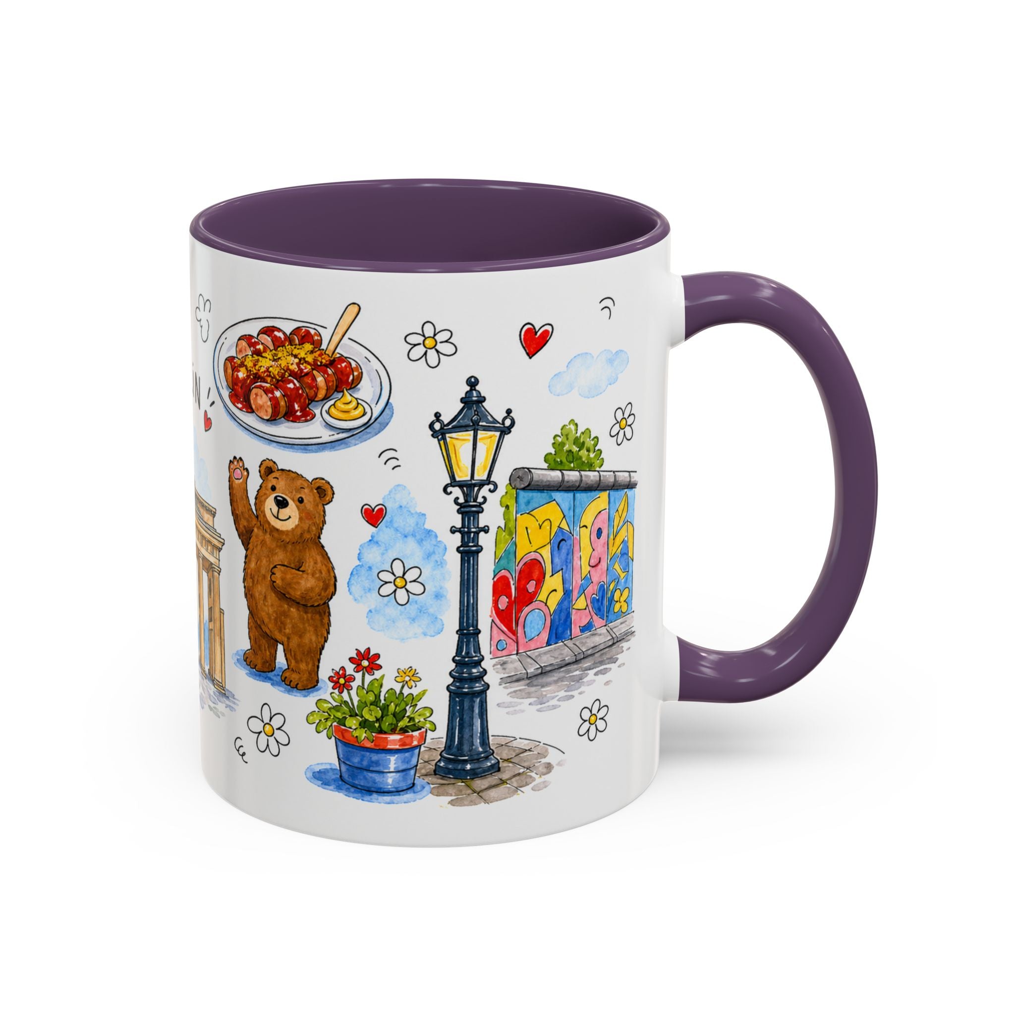 Berlin Travel Mug | European City Souvenir Accent Coffee Mug | 11oz 15oz Ceramic Cup