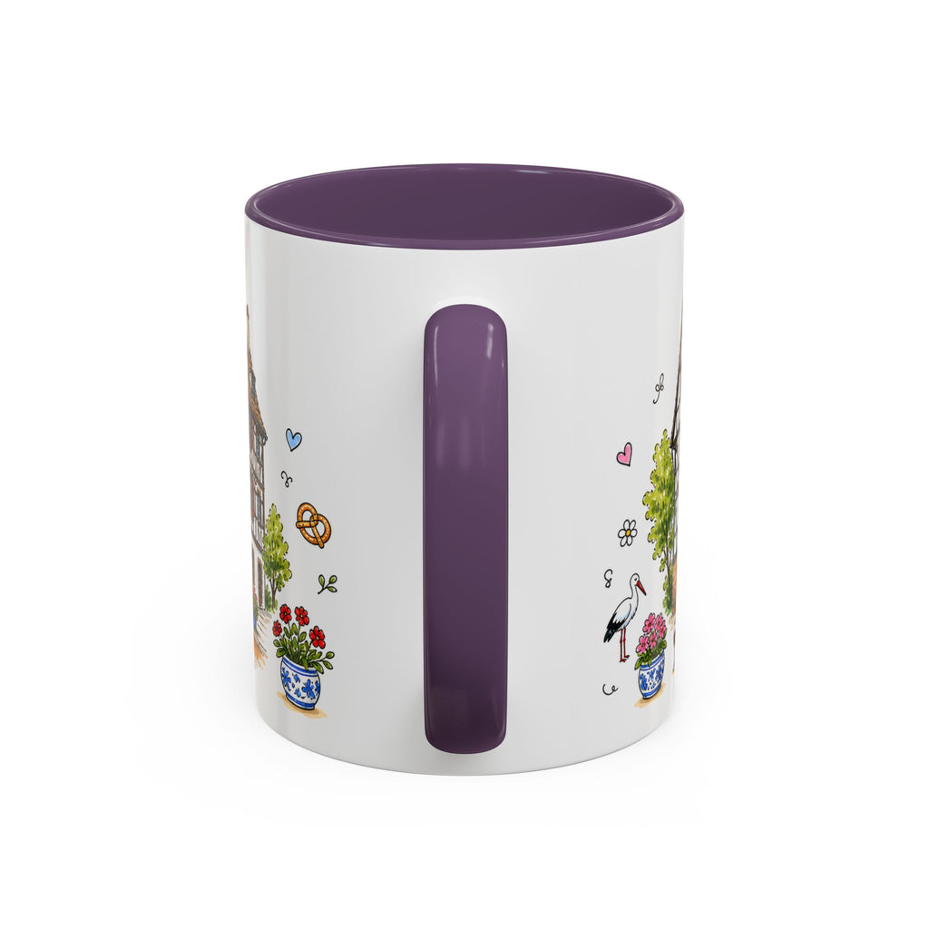 Strasbourg Illustrated Travel Mug | France Souvenir Accent Coffee Mug | 11oz 15oz Ceramic Cup