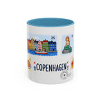 Copenhagen Coffee Mug | Postage Stamp Collage Mug | Travel Souvenir Accent Cup 11oz 15oz