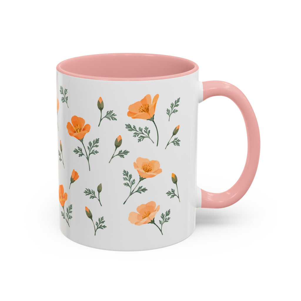 California California poppy Mug, State Flower Floral Coffee Cup, 11oz Botanical Gift