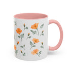 California California poppy Mug, State Flower Floral Coffee Cup, 11oz Botanical Gift
