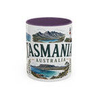 Tasmania Coffee Mug | Travel Destination Souvenir Gift | Accent Color Ceramic 11oz 15oz
