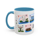 Singapore Coffee Mug | Postage Stamp Collage Mug | Travel Souvenir Accent Cup 11oz 15oz