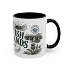 Scottish Highlands Coffee Mug | Travel Destination Souvenir Gift | Accent Color Ceramic 11oz 15oz