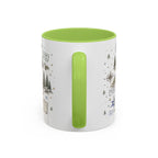 Rocky Mountain Coffee Mug | National Park Hiking Camping Gift | Accent Color Ceramic 11oz 15oz