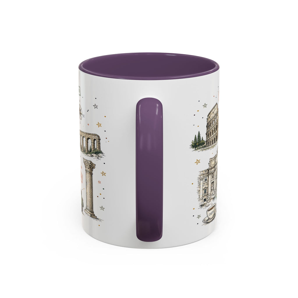 Rome Coffee Mug | Italy Souvenir Travel Gift | Accent Color Ceramic 11oz 15oz
