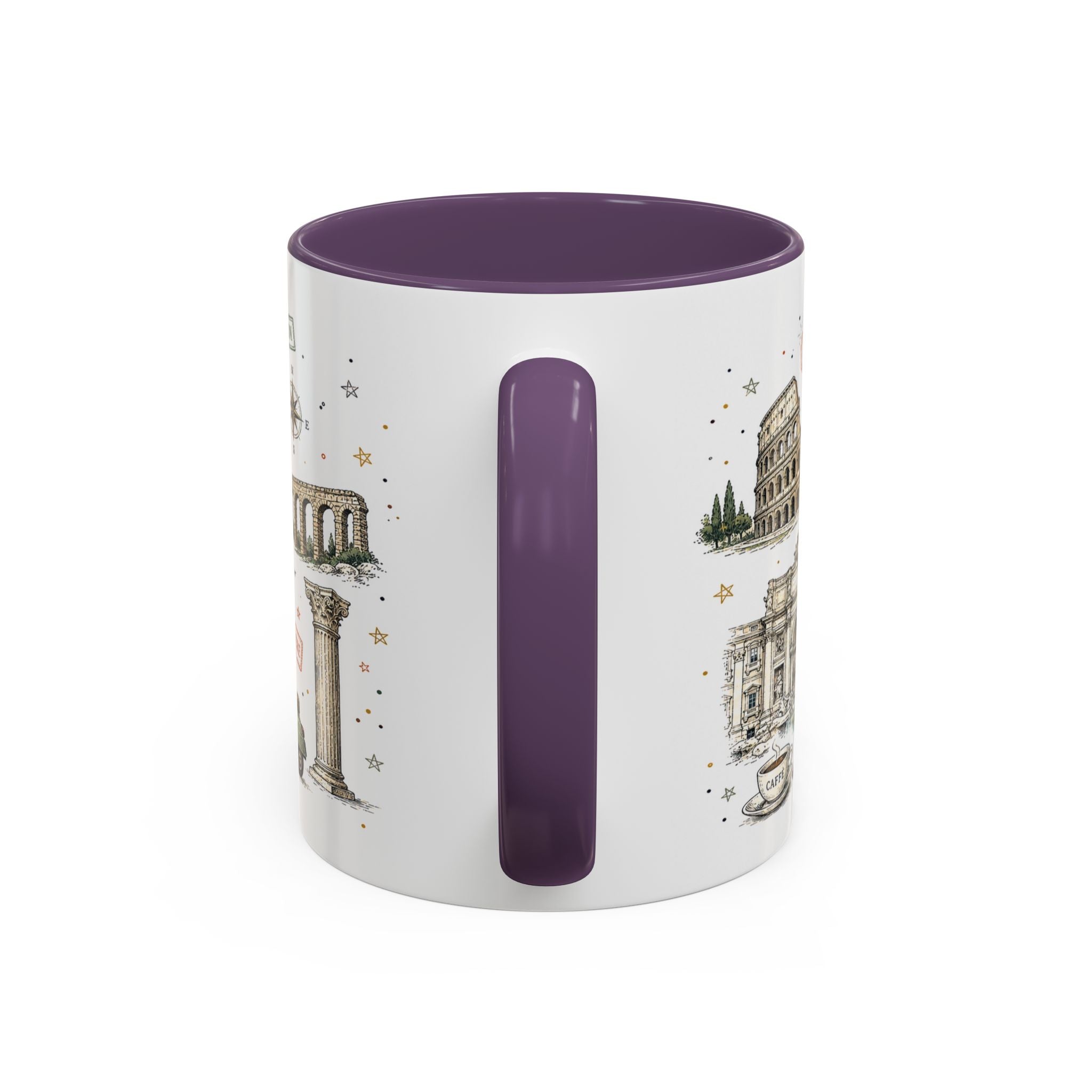 Rome Coffee Mug | Italy Souvenir Travel Gift | Accent Color Ceramic 11oz 15oz