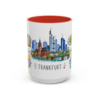 Frankfurt Illustrated Travel Mug | City Souvenir Accent Coffee Mug | 11oz 15oz Ceramic Cup