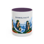Zhangjiajie Coffee Mug | Travel Destination Souvenir Gift | Accent Color Ceramic 11oz 15oz