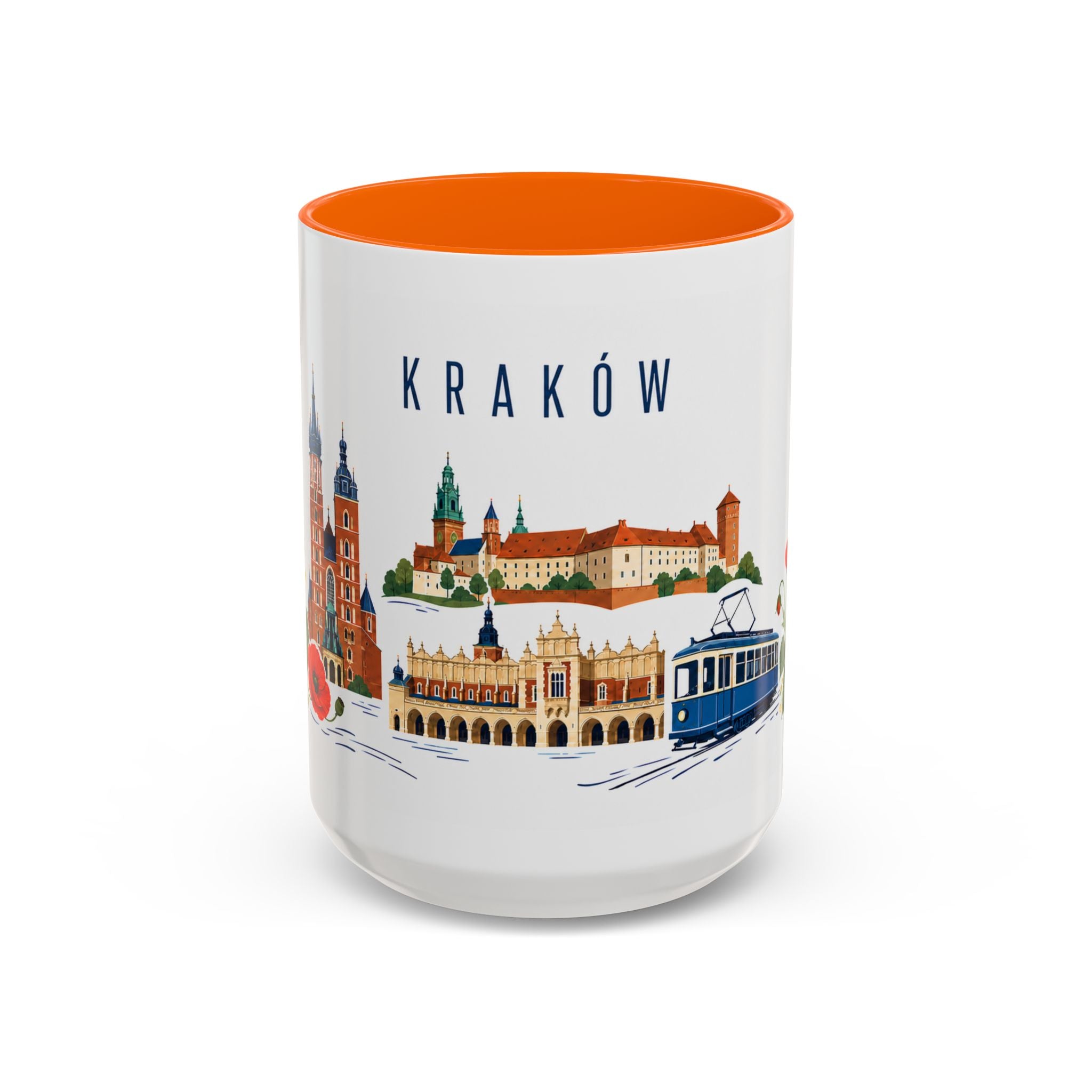 Kraków Coffee Mug | Poland Travel Souvenir | Porcelain Decal City Gift | 11oz 15oz Accent Mug