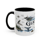 Glacier Bay National Park Coffee Mug | Alaska Wilderness Kayaking Gift | Accent Color Ceramic 11oz 15oz