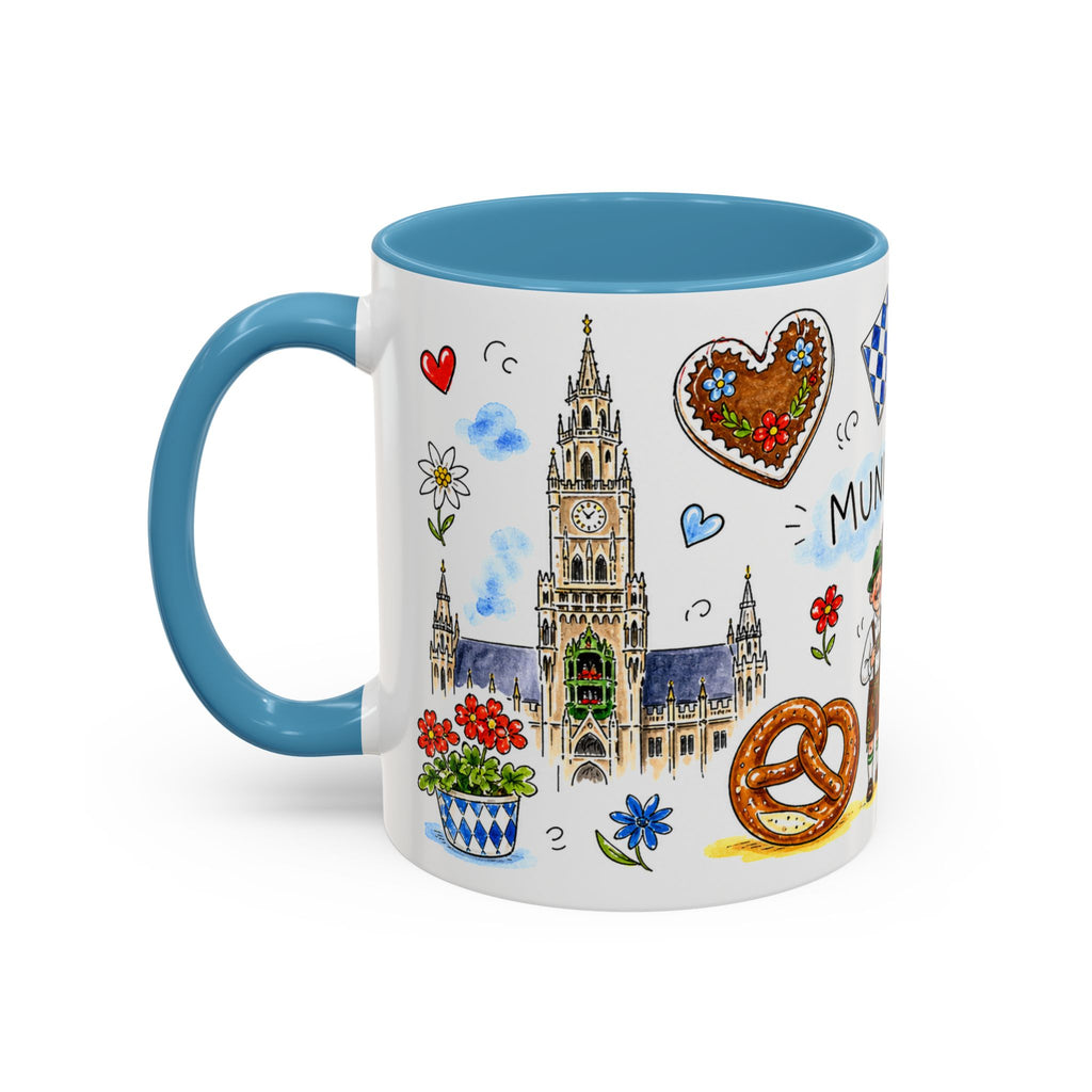 Munich Travel Mug | European City Souvenir Accent Coffee Mug | 11oz 15oz Ceramic Cup